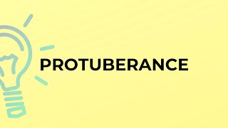 What is the meaning of the word PROTUBERANCE [upl. by Cordle399]