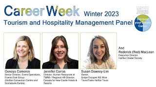 Tourism and Hospitality Management Panel Career Week Winter 2023 [upl. by Rj]