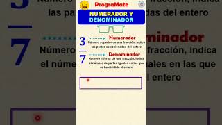 Numerador y Denominador ✌😃 [upl. by Jaynell179]