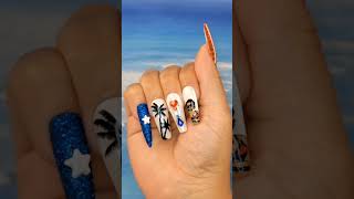 Glittery Puerto Rico Nail Art nailartideas pressonnails [upl. by Ynnahc]