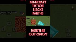 Minecraft tik tok hacks part15 youtubeshorts Mineplayz76 [upl. by Roldan]