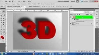 Photoshop  Efecto texto en 3D [upl. by Esma287]