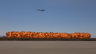 B1 Lancer bomb run and aileron roll Edwards AFB Airshow 2022 [upl. by Sanoy]