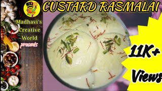 CUSTARD RASMALAI  HOW TO MAKE EASY RASMALAI RECIPE RASMALAI AND CUSTARD RECIPE custardrasmalai [upl. by Rafe]