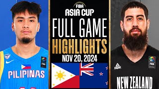 GILAS PILIPINAS vs NEW ZEALAND FULL GAME HIGHLIGHTS FIBA ASIA CUP 2025 QUALIFIERS HIGHLIGHTS 2K25 [upl. by Hedveh]