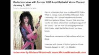 1987 Interview with former KISS guitarist Vinnie Vincent Part 1 [upl. by Delia]