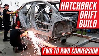 Drift Car Build FWD Corolla Hatchback to RWD 1000 Horsepower Conversion [upl. by Ecirp]