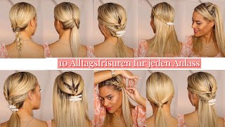 Frisuren für mittellange Haare  Leichte amp schnelle Alltagsfrisuren  in unter 5 Minuten [upl. by Iznik]