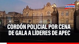 🔴🔵Alta presencia de seguridad en Cercado de Lima por cena de gala a líderes de APEC 2024 [upl. by Esilehs]