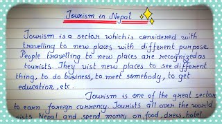 Essay on Tourism in Nepal  Essay writing in English [upl. by Nottnerb831]