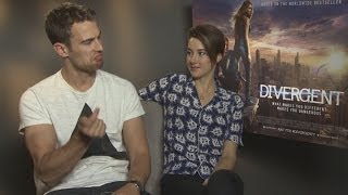 Shailene Woodley and Theo James get flirty in Divergent outtakes [upl. by Kantor772]