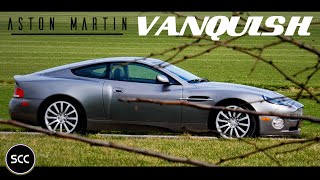 ASTON MARTIN VANQUISH 59 2003  4K   Test drive in top gear with V12 engine sound  SCC TV [upl. by Thorvald]