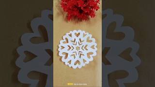 Paper snowflake ❄️ diy christmas [upl. by Ahsemat]