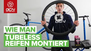 Wie man Tubeless Reifen montiert  Schlauchlose Reifen selber wechseln [upl. by Risley]