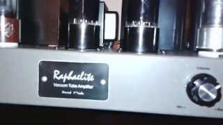 RAPHAELITE DS6V 6V6 Vacuum Tube Integrated Amplifier Class A playing [upl. by Acilef]