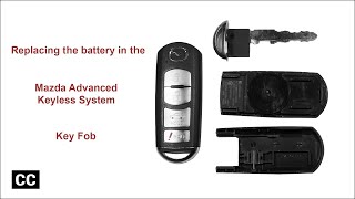 Replacing the battery CR 2025 in the Mazda Advanced Keyless System key fob [upl. by Horsey74]