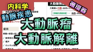 【循環器動脈疾患】大動脈瘤・大動脈解離【理学療法士・作業療法士】 [upl. by Nappie]