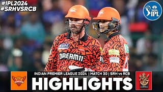 SRH vs RCB IPL 30th Match Highlights 2024  Sunrisers Hyderabad 1st Inning Highlights Today 2873 [upl. by Bay]