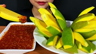 ASMR Natural Green Mango amp Spicy Chili Sauce Mukbang Mango Eating Sounds [upl. by Mcknight169]