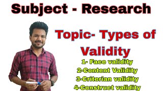 Types of Validity Validity in research  Bsc Nursing 3rd year  Research methodology bscnursing [upl. by Shushan738]