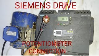 SIEMENS SINAMICS V20 DRIVE POTENTIOMETER CONNECTION [upl. by Airlee]