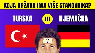 Koja država ima više stanovnika Samo 1 od 3 osobe će proći ovaj kviz [upl. by Acirne]