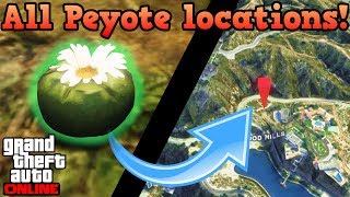 All Peyote plant locations LAND  GTA Online guides [upl. by Ermine]