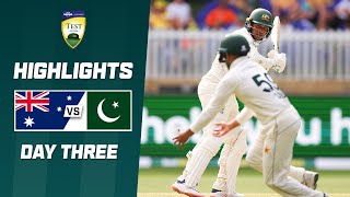 Australia v Pakistan 202324  First Test  Day 3 [upl. by Fitalludba]