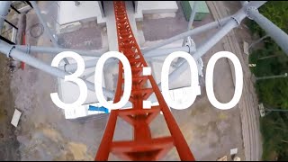 30 MINUTE TIMER with ALARM TALLEST ROLLER COASTER [upl. by Kajdan785]