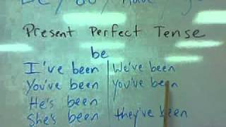 quotbequot quotdoquot quothavequot quotgoquot  present perfect tense [upl. by Ynnatirb38]