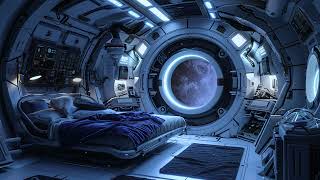 International Space Station  Moonbase outer Earth Ambience  Universe Cabin of Galaxy for Sleeping [upl. by Nonnahsed]