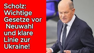 Scholz Wichtige Gesetze vor Neuwahl und klare Linie zur Ukraine [upl. by Hsuk]