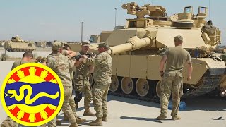 US National Guard Snake River Powerful M1A2 SEPv2 Abrams tanks during live firing [upl. by Keener291]