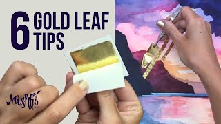 BEST GOLD LEAF TIPS for how to get precise lines amp fine detail on your artwork [upl. by Trinl666]