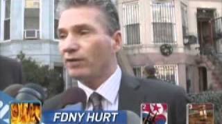 News Coverage of Brooklyn Fire which Burned FDNY Firefighters [upl. by Garry959]