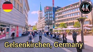 Gelsenkirchen City Germany Tour in Gelsenkirchen in der Innenstadt 4k 60fps [upl. by Stanislaus66]