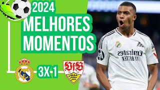 Real Madrid 3x1 Stuttgart  Melhores Momentos COMPLETO Champions League 202425 [upl. by Rudman119]