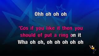 Single Ladies put A Ring On It  Beyonce KARAOKE [upl. by Llerehc]