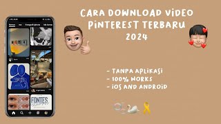 Cara download video pinterest terbaru 2024 🦢✨ [upl. by Litnahc216]