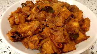 Karunai kilangu fry in Tamil  கருணைக்கிழங்கு வறுவல் கருணைக்கிழங்கு பிரட்டல் [upl. by Nodla532]