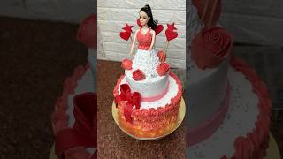 3 tier Barbie doll cake easy decoration barbie dollcake barbiedollcake shortsfeed shortvideo [upl. by Meredi447]