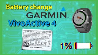 Battery change ✅GARMIN Vivoactive 4 ✅ maintaining the tightness DIY [upl. by Adlog]