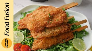 Crispy Chicken Skewers Recipe by Food Fusion Ramzan Special Recipe [upl. by Lek]