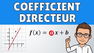 Comment calculer le COEFFICIENT DIRECTEUR dune droite   Outils mathématiques [upl. by Hairom]