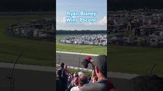 Ryan Blaney Wins Pocono nascar cars racing travelvlog autoracing [upl. by Lalla]