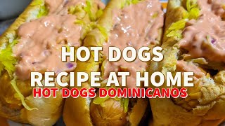 HOT DOGS RECIPE AT HOME 🌭 HOT DOGS CASERO  FOOD RECIPES [upl. by Alo]