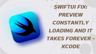 SwiftUI FIX Preview constantly loading and it takes forever  Xcode [upl. by Tildi597]