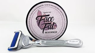 Facefat Soap  Hows the Gillette Skinguard  Wolf Whiskers Brush [upl. by Terrena837]