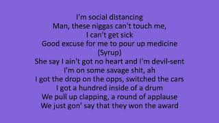 Lil Baby  Social Distancing lyrics [upl. by Avat759]