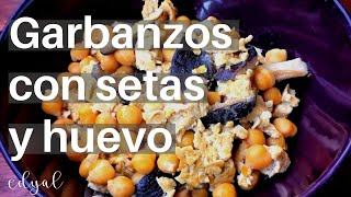 Garbanzos salteados con setas shiitake y huevo [upl. by Chamberlain]